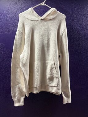 Goodfellow & Co Cream Hooded Knit Pullover